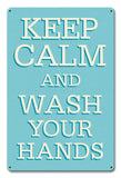 Keep Calm Wash Hands Metal Sign