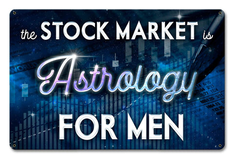 Stock Market Astrology Men Metal Sign