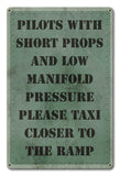 PILOTS WITH SHORT PROPS Metal Sign