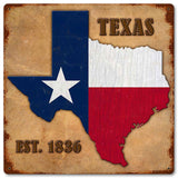 Texas Est. 1836 Metal Sign