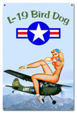 L-19 Bird Dog Pinup Metal Sign