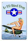 L-19 Bird Dog Pinup Metal Sign