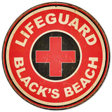 Lifeguard Blacks Beach Vintage Metal Sign