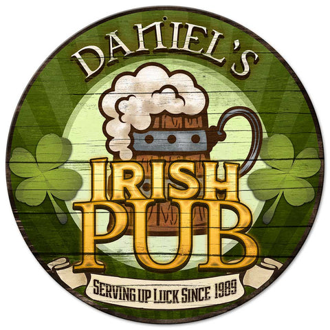 Irish Pub   Personalized Metal Sign