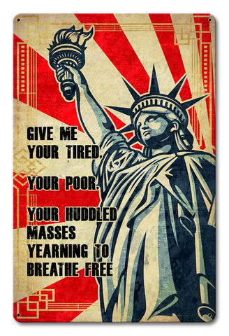 Statue Of Liberty Poster Metal Sign