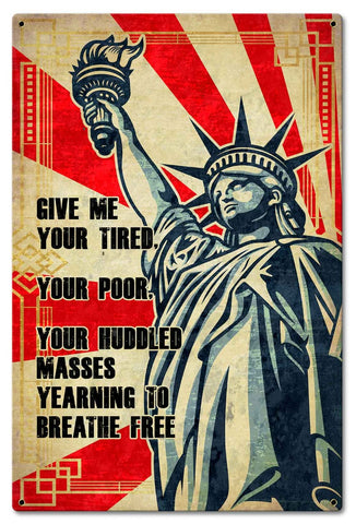 Statue Of Liberty Poster Metal Sign