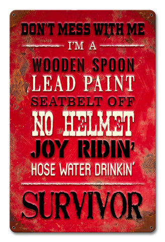 Survivor Metal Sign
