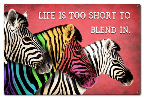 Life's Too Short 24 x 16 Satin Metal Sign