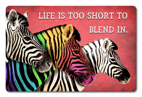 Life's Too Short 18 x 12 Satin Metal Sign