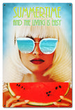 Summertime Living Easy 16 x 24 Satin Metal Sign