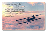 Da Vinci Flight Quote 18 x 12 Satin Metal Sign
