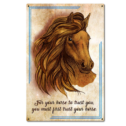 Horse Trust 16 x 24 Satin Metal Sign