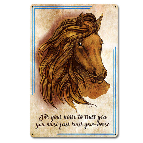 Horse Trust 12 x 18 Satin Metal Sign