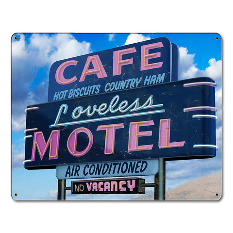 Cafe Loveless Motel 15 X 12 vintage metal sign Metal Sign