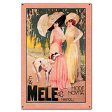 Ladies In Napoli Vintage Metal Sign 16in X 24in Metal Sign