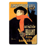 Lautrec Ambassadeurs Metal Sign 12in X 18in Metal Sign
