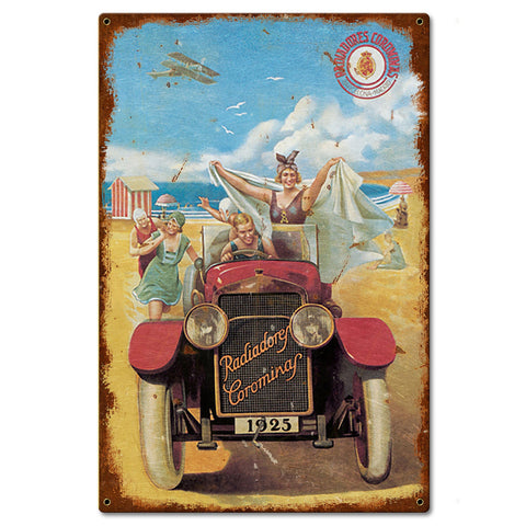 1930's Radiadores Corominas Ad Metal Sign 16in X 24in Metal Sign