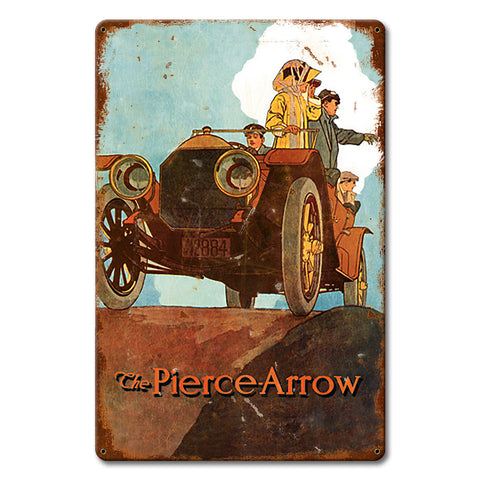 1920's Pierce Arrow Ad Vintage Metal Sign 12in X 18in Metal Sign
