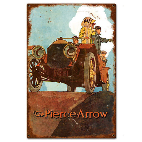 1920's Pierce Arrow Ad Vintage Metal Sign 16in X 24in Metal Sign