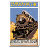 Canada Pacific Railroad Metal Sign 16in X 24in Metal Sign