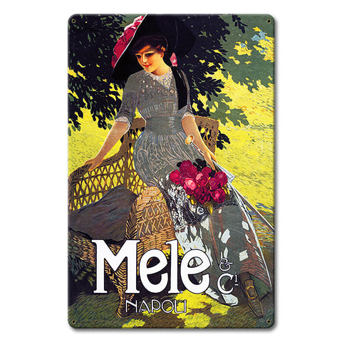 Mele Napoli Vintage Ad Metal Sign 12in X 18in Metal Sign