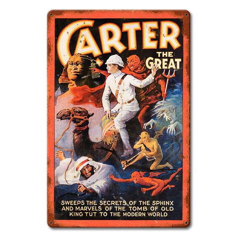 Carter The Great Metal Sign 12in X 18in Metal Sign