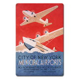 New York Seaplane Metal Sign 12in X 18in Metal Sign