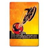 Moto Sacoche Motorcycle Metal Sign 12in X 18in Metal Sign