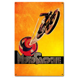 Moto Sacoche Motorcycle Metal Sign 16in X 24in Metal Sign