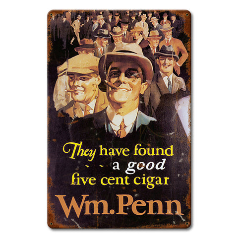 Good 5 Cent Cigar Metal Sign 12in X 18in Metal Sign