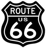 Route US 66 Inverse Metal Sign 28in X 29in Metal Sign
