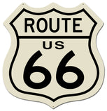 Route US 66 Metal Sign 28in X 29in Metal Sign