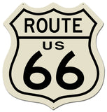 Route US 66 Metal Sign 28in X 29in Metal Sign