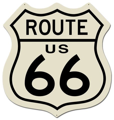 Route US 66 Metal Sign 28in X 29in Metal Sign