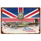 SPITFIRE UNION JACK Metal Sign 36in X 24in Metal Sign