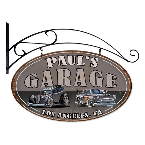Garage Double Sided Metal Sign 24in X 14in Metal Sign