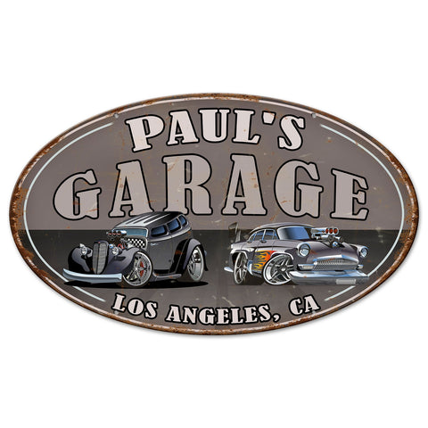 Garage Single Sided Metal Sign 24in X 14in Metal Sign