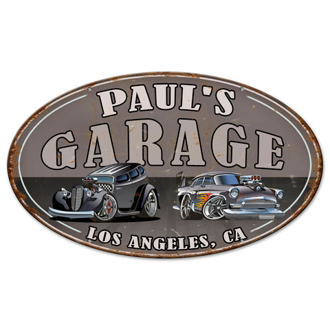 Garage Single Sided Metal Sign 24in X 14in Metal Sign