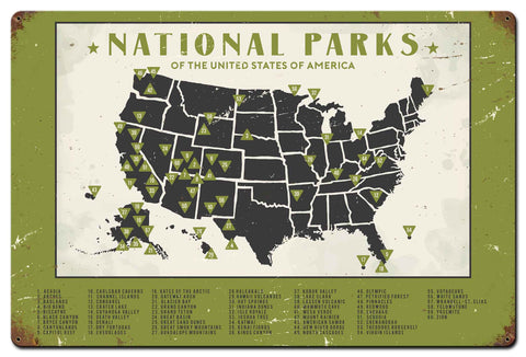 PTSB663   NATIONAL PARKS Metal Sign
