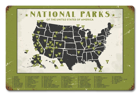 PTSB665 - NATIONAL PARKS Metal Sign