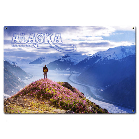 PTSB675 - Alaska North To The Future Metal Sign