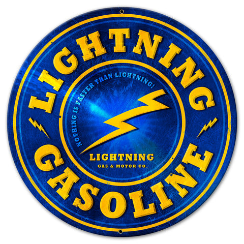 PTSB683 - Lighting Gasoline Metal Sign