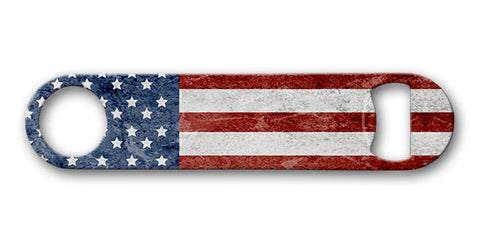 American Flag 7 x 4 Bottle Opener Metal Sign