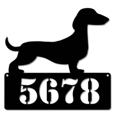 Dachshund Address Sign    Personalized Metal Sign