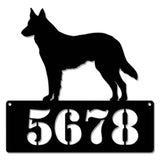 German Shepherd Address Sign    Personalized Metal Sign