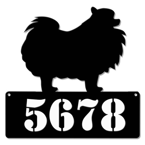 Pomeranian Address Sign    Personalized Metal Sign