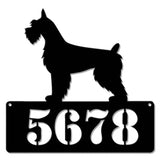 Schnauzer Address Sign    Personalized Metal Sign