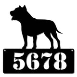 Pit Bull Address Sign  - Personalized Metal Sign