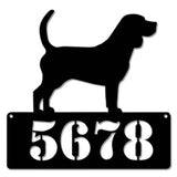 Beagle Address Sign    Personalized Metal Sign