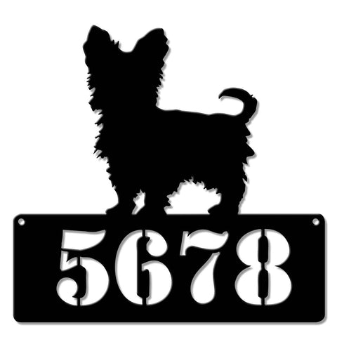 Yorkshire Terrier Address Sign    Personalized Metal Sign